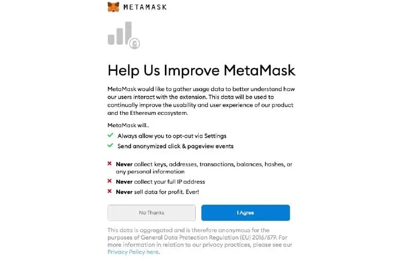 How to use MetaMask Wallet - Allow Tracking or not