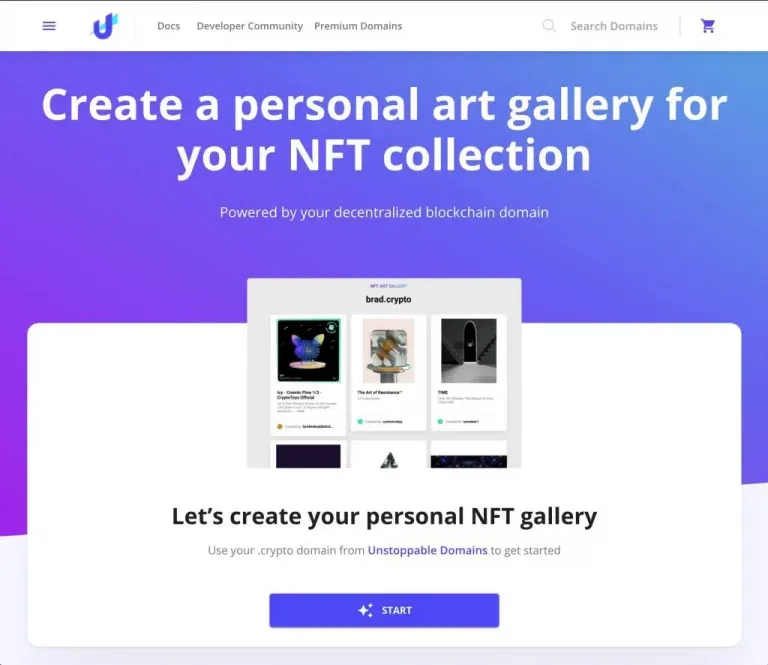 Unstoppable Domain Review - Create NFT Gallery