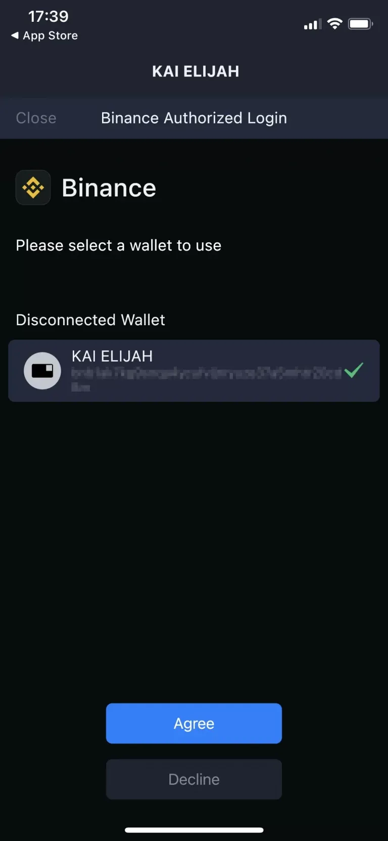 Choose which Hardware wallet to authorise