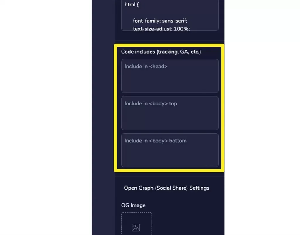 Key in your Google Analytics Tracking codes