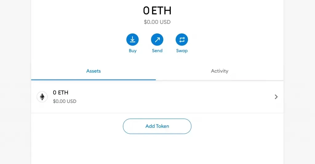 MetaMask Wallet DashBoard