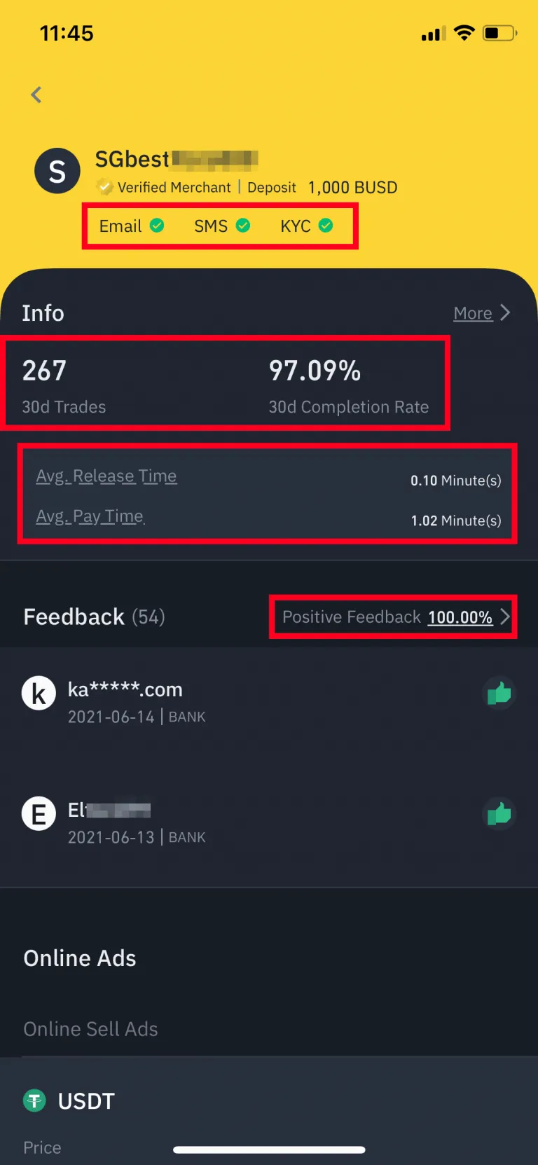 P2P binance verified merchant example 2