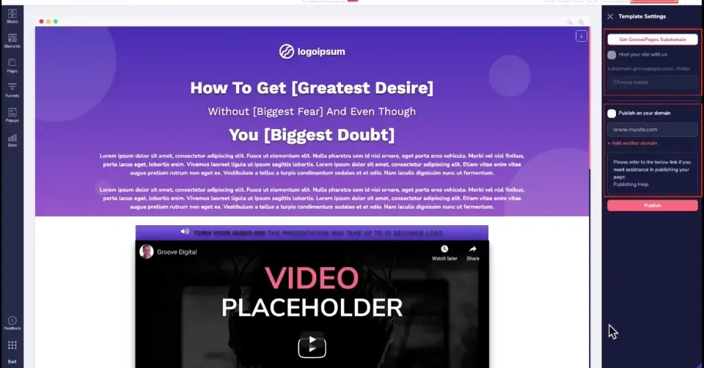 Publish on groovepages