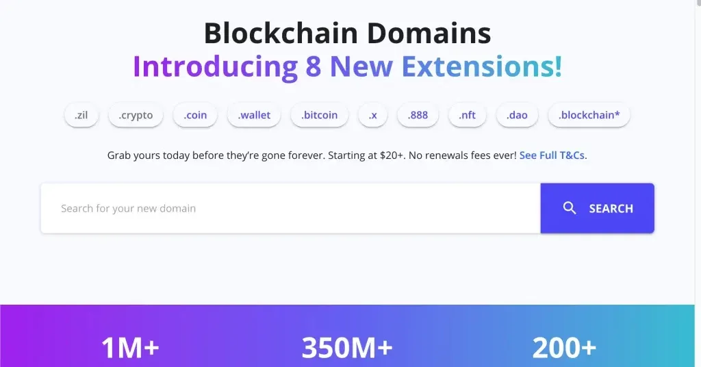 Unstoppable Domain - Landing Page