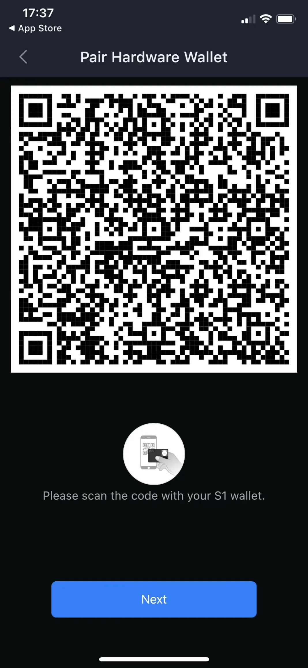 Pairing Hardware wallet on Safepal app