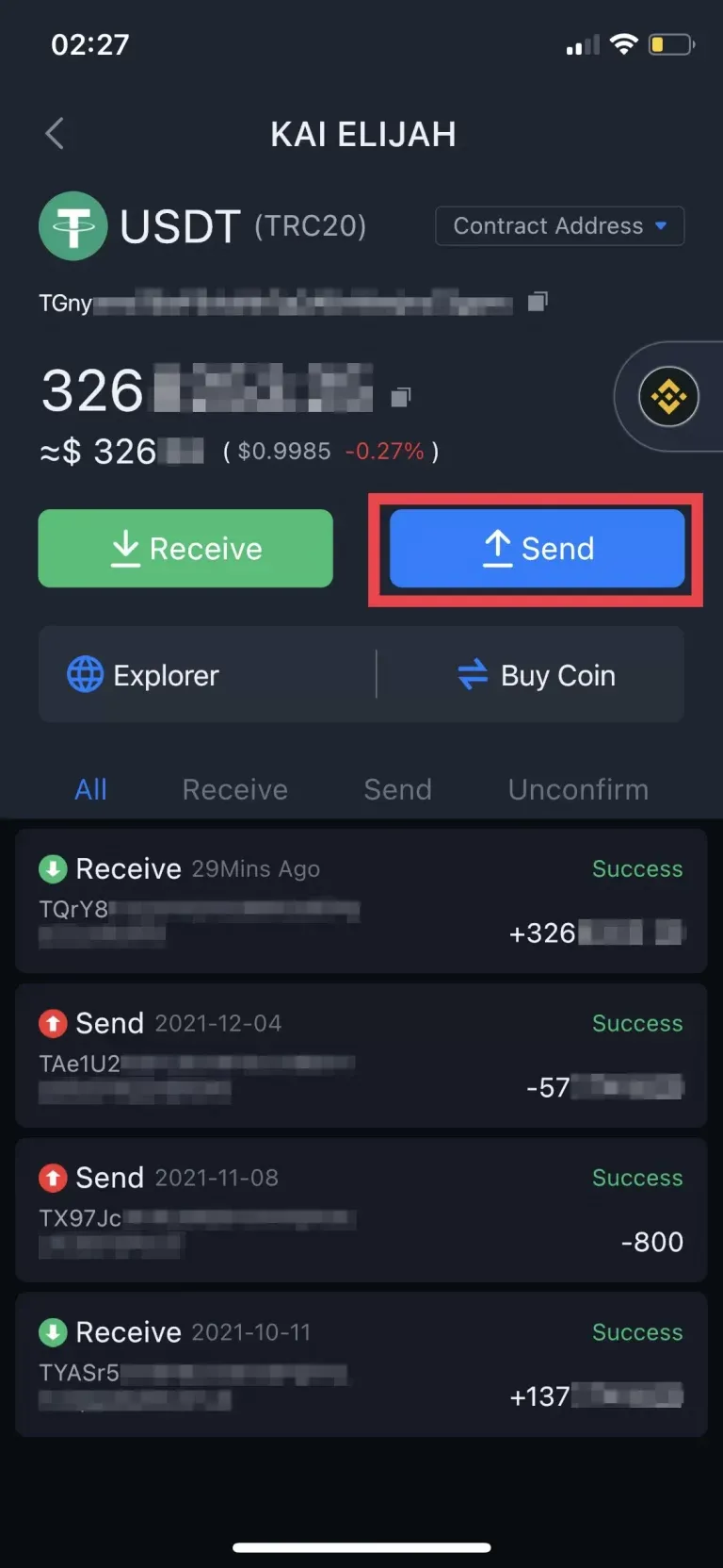 hardware wallet click send